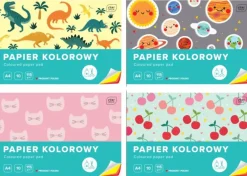 INTERDRUK Zeszyt papierów kolorowych A4 10k p10 mix cena za 1 szt