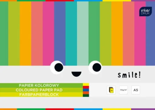 INTERDRUK Zeszyt papierów kolorowych A4 10k p10 mix cena za 1 szt