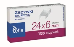 TETIS Zszywki biurowe 24x6mm, p10 cena za 1 szt